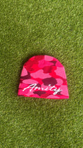 AMITY Cursive “Scarlet Camo” Beanie